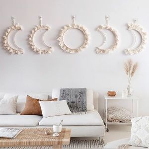 Boho Moon Phases Macrame Decor